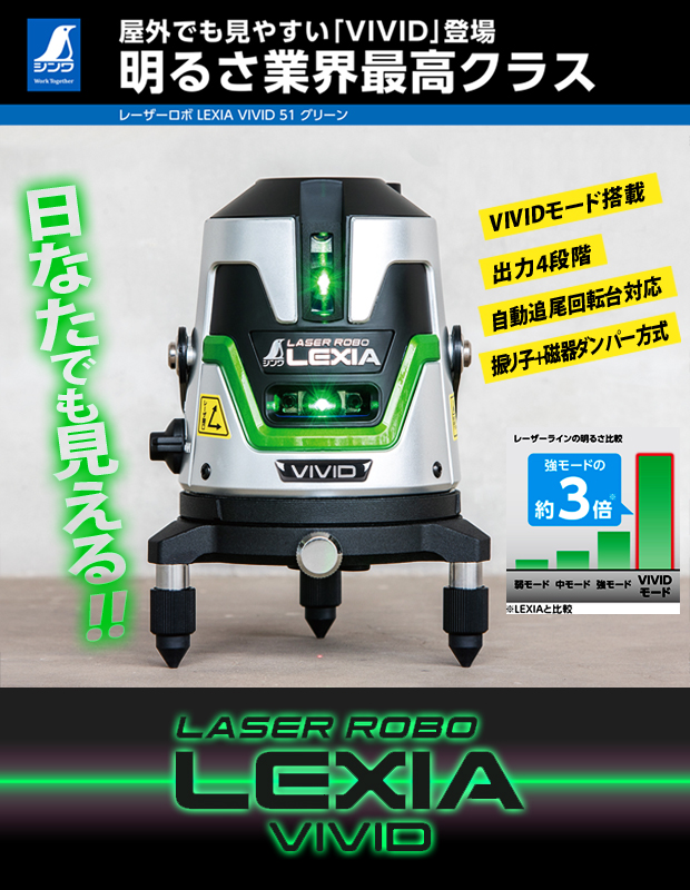 シンワ レーザーロボ LEXIA VIVID 51 グリーン