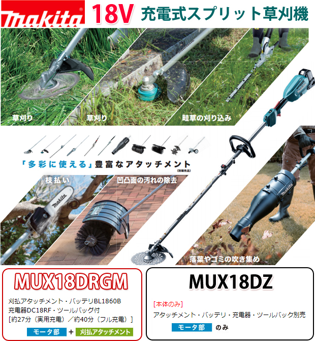 日本未発売 makita マキタ スプリットアタッチメント 刈払アタッチメント A-53089 EM402MP 充電式スプリットモータ用 分割式 