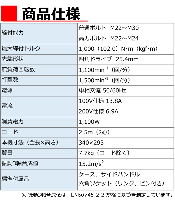 HiKOKI 25mmインパクトレンチ（ACブラシレスモータ搭載） WR25SE 電動工具・エアー工具・大工道具（電動工具＞インパクトレンチ）