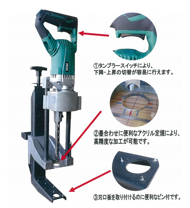 松井鉄工所 コミ栓角のみ CK-501 電動工具・エアー工具・大工道具（電動工具＞小型・大型木工機）